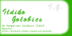 ildiko golobics business card