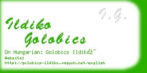 ildiko golobics business card